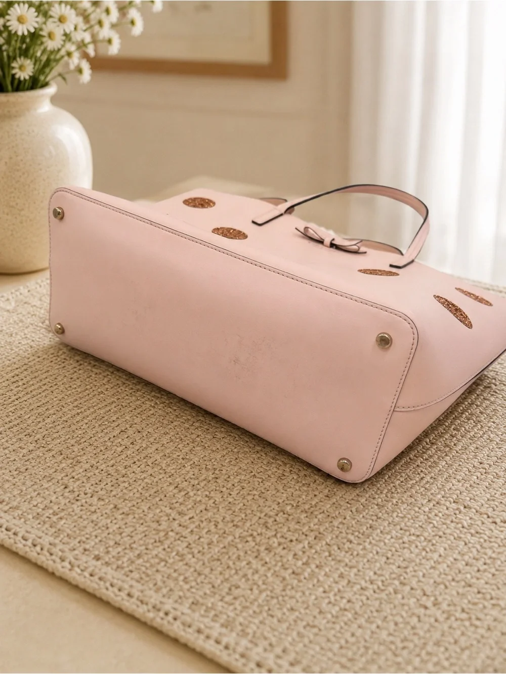 Kate Spade New York Glitter Dewey Street Little Len Tote Pink